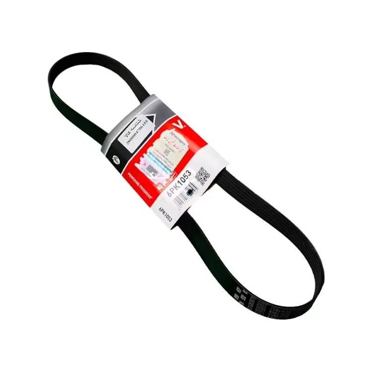 تسمه دینام پژو 207 (فرمان برقی) پاورگریپ لیبل هرینگتون اصلی 6PK1053